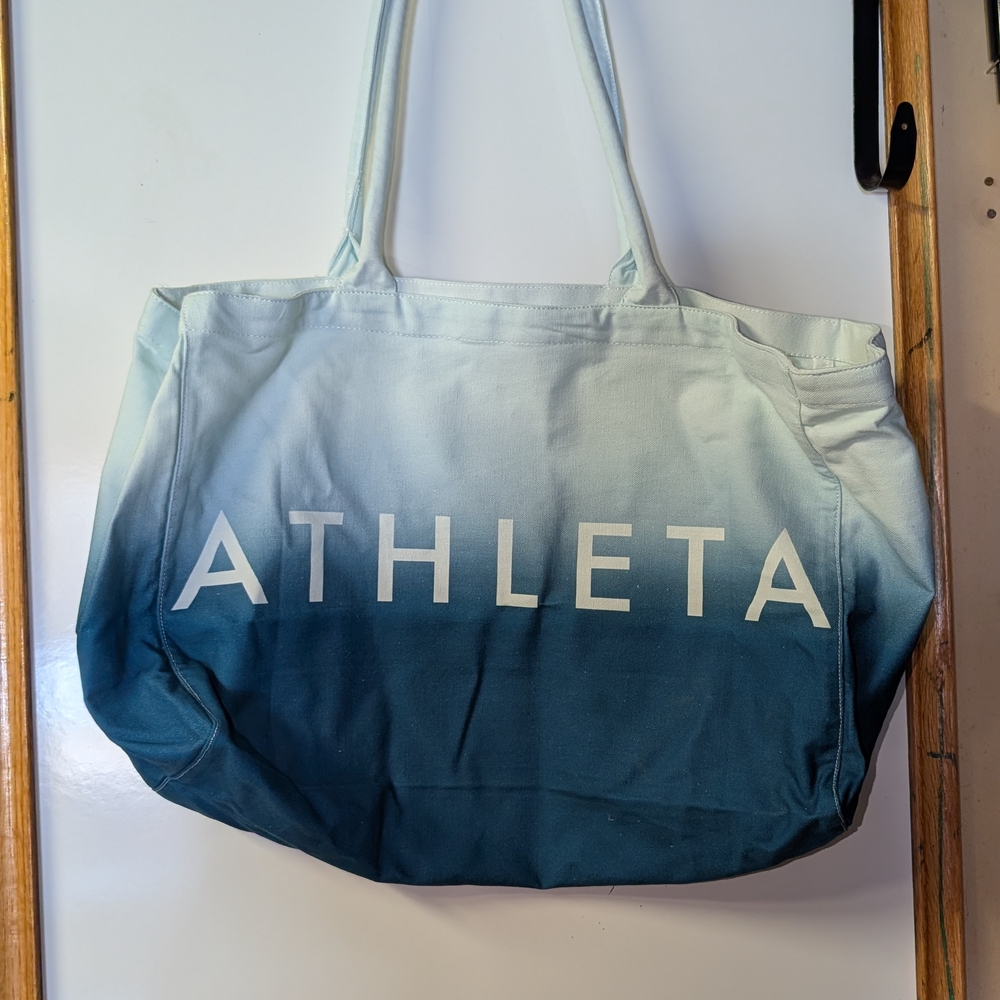 Set of TWO Athleta Ombre Blue Tote Bags